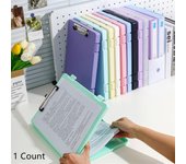 Carpeta de archivos multifuncional A4, organizador de papel de prueba de escritorio, tablero de documentos de oficina, caja de almacenamiento, tablero de escritura, oficina 1PCS púrpura