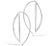 Les Trésors De Lily [P7020] - Boucles Argent 'Cléopatra' argenté (rhodié) - 44x10 mm plata