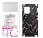 apgo Protective Skin Sticker for the back+sides compatible with Realme 9 Pro, Full Wrap Film, Foil, Vinyl - Pattern Carbon Black Pixel
