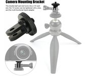 Soporte para trípode de cámara de acción para Insta360 para GOPRO, adaptador de trípode mini de aleación de aluminio CNC con tornillo de 1/4 de pulgada, accesorios para cámara deportiva negro