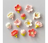 Imán para nevera, imanes decorativos de resina con flores rosas, pizarra blanca creativa, pegatina magnética de dibujos animados, Aimants Frigo
