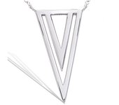 Les Trésors De Lily [Q1086] - Collier Argent 'Cléopatra' argenté (rhodié) - 30x15 mm plata