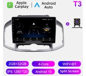 Radio de coche Android Auto Carplay para Chevrolet Captiva 2011-2016 Reproductor multimedia Unidad principal Estéreo Navegación GPS BT WIFI 2 + 32 GB 1+16GB,B