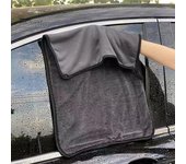 Toallas para limpiar el coche, fáciles de absorber el agua, no dejan marcas, no se desprenden, paño de microfibra reutilizable, brillante, para limpiar manos y cara, de secado rápido, para cocina 40x60cm gris oscuro