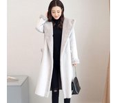 Abrigo largo tipo gabardina para mujer, abrigo holgado con capucha de invierno, cortavientos para mujer XXL caqui