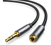 Ugreen Audio Extension Cable 1m, 3.5mm Male to Female, Silver Finish