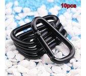 Outdoor 10pcs Backpack Key ring D-Shaped Black Hook Hanging Buckle Keychain Carabiner negro