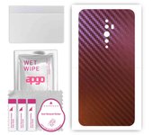 apgo skin sticker film foil vinyl for the BACK compatible with Oppo Reno2 Z, scratch-resistant, easy to install - Carbon Chameleon CAKA5