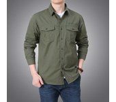Camisa de color sólido para hombre, camisa para uso al aire libre, camisa para acampar y pescar XXXXXL verde