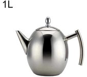 Tetera de acero inoxidable para té y café, 1L/1,5l, accesorios para tetera, fabricante de cocina 1L plata