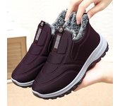 Zapatos de algodón de madre de invierno, botas de algodón, versátiles para hombres y mujeres del mismo estilo, botas simples de color sólido apiladas y engrosadas, un par de zapatos de invierno 36
