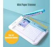 Mini cortadora de papel KW-trio, cortadora de papel de guillotina de 6 pulgadas, cortadora de fotografías, capacidad de 10 hojas blanco