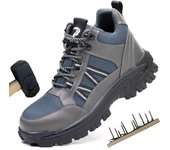 Zapatos de seguridad de alta calidad para hombre, zapatos de trabajo con punta de acero, botas de seguridad antiperforación para hombre, botas indestructibles para hombre 40