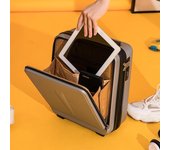 Maleta de mano de 16 pulgadas, Maleta de viaje, Maleta de ordenador de negocios para hombres, Maleta portátil, Bolsa de lavado pequeña para mujeres, Estuche de maquillaje, Equipaje de cabina 16 inch blanco