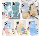 Funda de teléfono con pintura al óleo de acuarela artística, Funda de Tpu a prueba de golpes para Iphone 12 13 Mini 11 14 Pro Se 2022 20 8 7 X Xr Xs Max 6 6s Plus For iPhone 14 Plus
