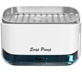 Dispensador de jabón de cocina 2 en 1, fregado, detergente líquido, caja de jabón líquido tipo prensa, organizador de bomba, herramienta de cocina, suministro de baño blanco