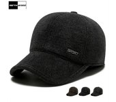 NORTHWOOD Gorra de béisbol de invierno para hombre, cálida, con orejeras para exteriores, gorras de camionero gruesas, sombreros Snapback Adjustable 56-60 cm negro