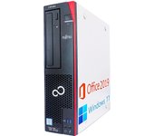 PC de escritorio Fujitsu ESPRIMO SFF Series Windows 11 Pro 8.ª generación Memoria 16 GB SSD 512 GB Wi-Fi inalámbrico Bluetooth Teclado inalámbrico Conjunto DVD Core i3-8100 y