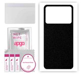 apgo Protective Skin Sticker for the back compatible with Realme Narzo 50I Prime, Wrap Film, Foil, Vinyl - Pattern Matte Black