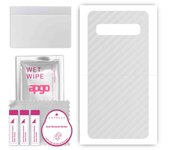 apgo Protective Skin Sticker for the back compatible with Samsung Galaxy S10 5G, Wrap Film, Foil, Vinyl - Pattern Transparent Carbon