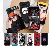 Funda negra AD77 Naruto Akatsuki para Samsung Note 20 Lite S24 Ultra S23 S22 A05 A06 A11 A71 A15 A16 A13 A24 A25 A33 A52 A53 M55 M35 Samsung S10 Plus capri