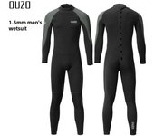 Traje de buceo de manga larga para hombre de 1,5 mm: cálido, protector solar, ideal para surfear en invierno con medusas. XS