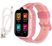 Reloj inteligente 4G para niños, con GPS, videollamada, IP67, resistente al agua, pantalla táctil, rosa (inglés) color rosa