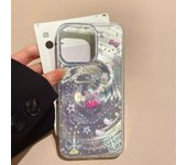 Funda para iPhone 11, 13, 16, ProMax, 14, 15, ProMax, 12, 13, ProMax, 13 Pro, 14 Pro, con diseño de remolino, moderna y versátil, con dibujos animados bonitos. iPhone 11 blanco