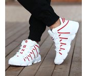 Zapatillas de deporte de piel sintética de gran tamaño para hombre, zapatillas deportivas blancas para hombre, zapatillas deportivas para mujer, zapatillas de deporte para hombre, zapatillas rojas para caminar Gme -0105 5