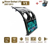 Radio estéreo para coche con Android para Nissan Qashqai J10 2007-2013, navegación GPS, reproductor multimedia 2DIN de 4 núcleos, 1 + 16 GB, autorradio A