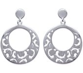 Les Trésors De Lily [F0312] - Boucles Argent 'Chorégraphie' argenté - 30x22 mm plata