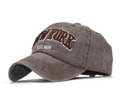 Gorra de algodón lavada de Nueva York de alta calidad para mujeres Unisex Gorras Snapback Gorras de béisbol Casquette sombrero de papá gorra al aire libre Adjustable