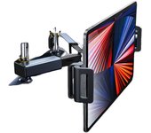 Soporte universal para tableta, soporte extensible para reposacabezas de asiento trasero de automóvil, soporte para reposacabezas de automóvil para Samsung Tab, teléfono inteligente y tableta de 4,7 a 13 pulgadas 15*4*6cm negro