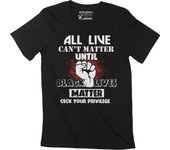 Camiseta ULTRABASIC Hombre Black Lives Matter BLM Respect Us Solidarity First Tee XS negro