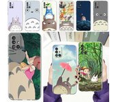 Funda blanda para teléfono Samsung Galaxy A51 A21s A71 A12 A31 A52 A41 A32 A02s A11 A72 A42 Funda trasera transparente Funda Studio Ghibli Totoro Samsung A50