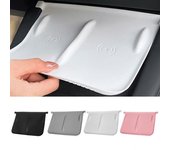 Consola Central Alfombrilla de Carga Inalámbrica Silicona Antideslizante Impermeable Accesorios Interiores de Coche Teléfono Cargador Inalámbrico Cojín para Tesla Modelo 3/Y color rosa