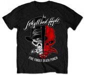 Camiseta unisex de algodón Jekyll & Hyde de Five Finger Death Punch para adultos M negro
