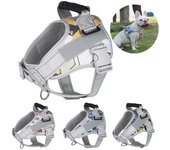 Arnés para mascotas para perros medianos y grandes, correa ajustable para el pecho, arneses reflectantes para perros, chaleco de entrenamiento para caminar al aire libre para perros S  (Chest 43-57cm) verde