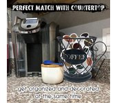 Organizador de cápsulas de café, Estilo Vintage, resistente a la corrosión, hueco con asa, cesta de frutas, organizador de escritorio
