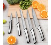 5 unids/set cuchillo rebanador de acero inoxidable, cuchillo para deshuesar, mango de ABS, cuchillos de cocina para Chef, cuchillo de carnicero, herramientas de cocina