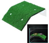 Flotador de plataforma de tortuga, decoración de acuario para reptiles pequeños, ventosa de secado, fácil instalación, pendiente de césped simulada S