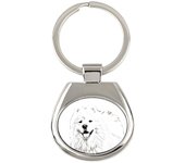 Samoyed, Bjelkier, Samoiedskaya Sobaka - keychain with a dog, keychain with a print, personalized pendant from the Art-Dog brand plata
