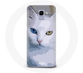 Coque pour Samsung Galaxy A8 2018 Turc de van Chat oeil bleu et oeil jaune