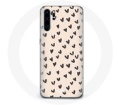 Coque pour Huawei P30 Pro Fond de texture abstraite coeurs noir