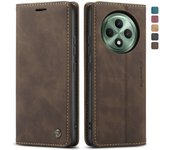 Funda de lujo para OPPO Reno 12 FS 12F 4G 5G 2025, de cuero con protección 360° y bolsillo para tarjetas, funda tipo cartera para Reno 12 FS 12 F Reno 12F 5G negro