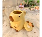 Taza de leche de capibara, Animal lindo, 450ml, regalo de cumpleaños, taza para beber, café para oficina en casa