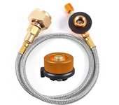 Adaptador de recarga de propano para estufa de Gas para acampar al aire libre ruso, acoplador de tanque, accesorios de carga de Gas Adapter