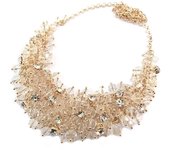 Les Trésors De Lily [P8484] - Collar de diseño 'Sissi' en oro rosa - ancho 4 cm blanco