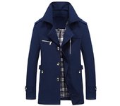 Gabardina nueva de otoño e invierno para hombre, abrigo informal mediano y largo, abrigo holgado de otoño para hombre M
