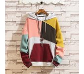 Otoño e invierno suéter con capucha para hombres moda abrigo suéter con capucha a juego de colores para hombres M caqui